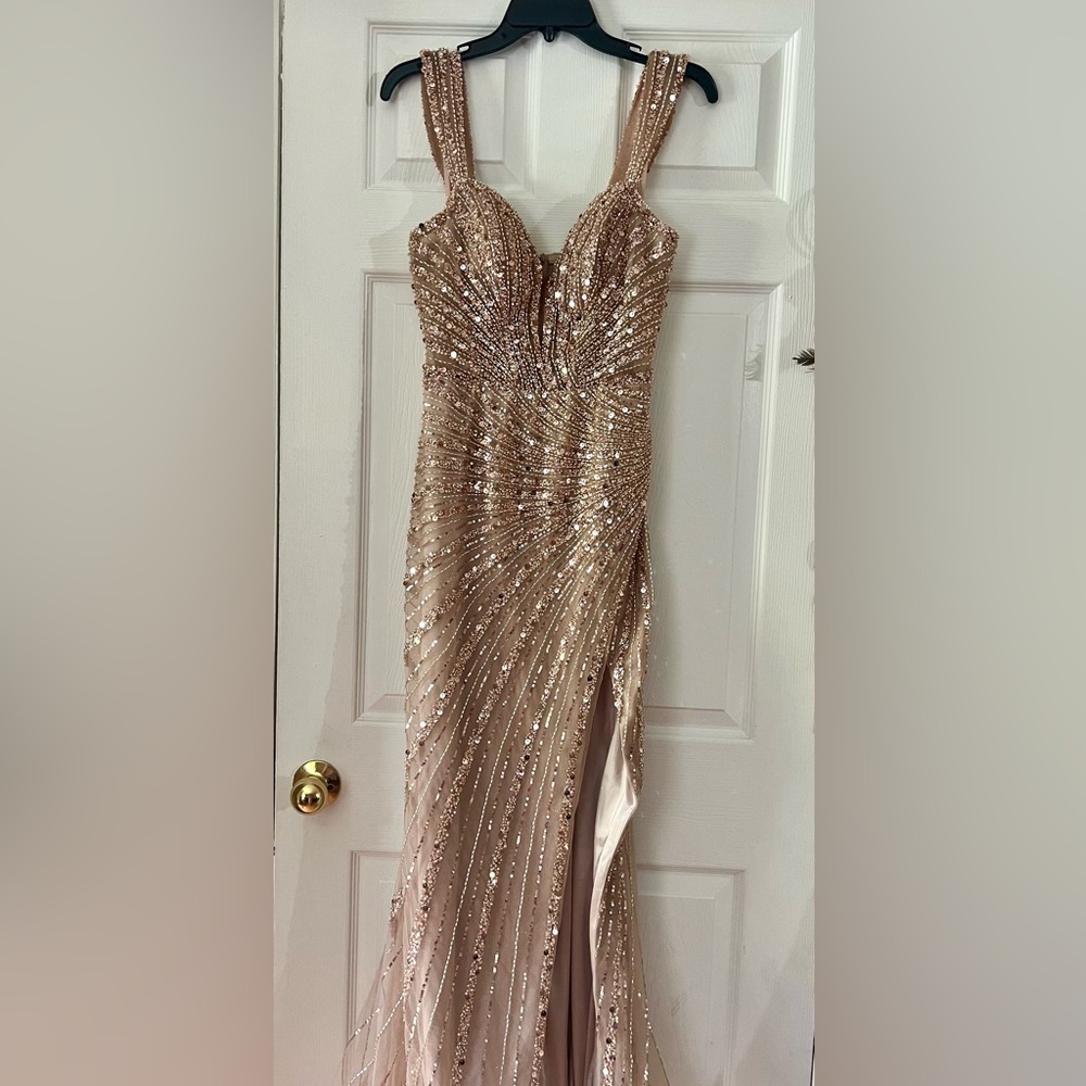 Rose Gold beaded dress